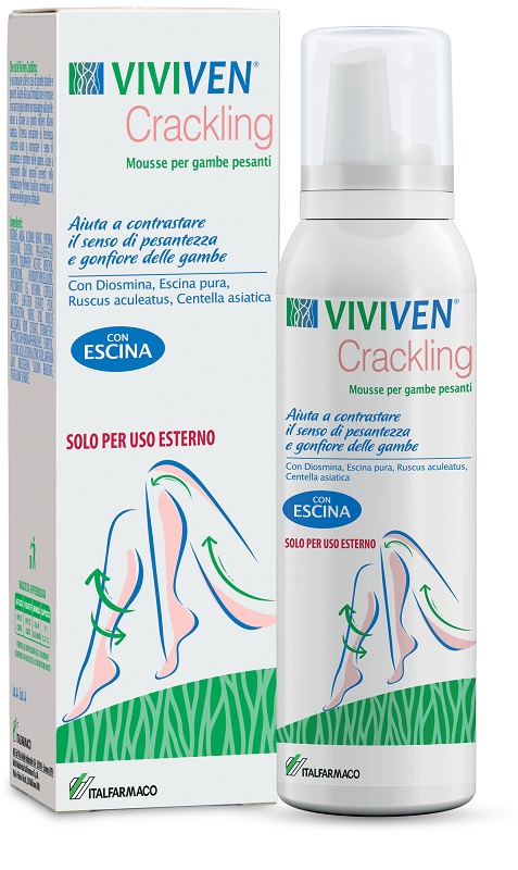 VIVIVEN CRACKLING MOUSSE GAMBE PESANTI 150 ML - Farmacia-flash.it