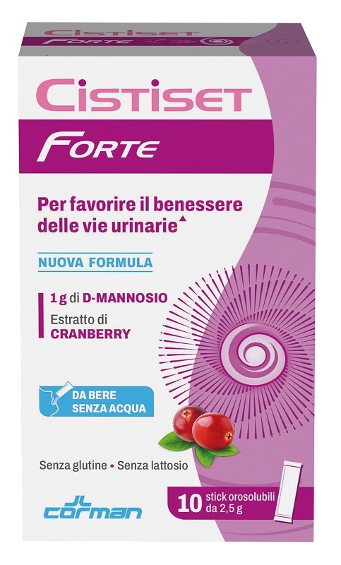 CISTISET FORTE 10 STICK OROSOLUBILI 2,5 G SENZA GLUTINE SENZA LATTOSIO - Farmacia-flash.it