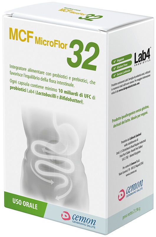 MCF MICROFLOR 32 60 CAPSULE VEGETALI - Farmacia-flash.it