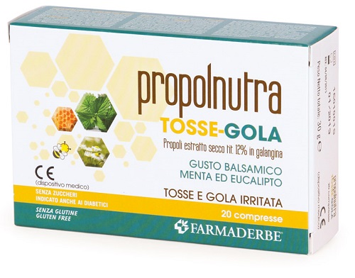 PROPOLNUTRA TOSSE-GOLA 20 COMPRESSE - Farmacia-flash.it