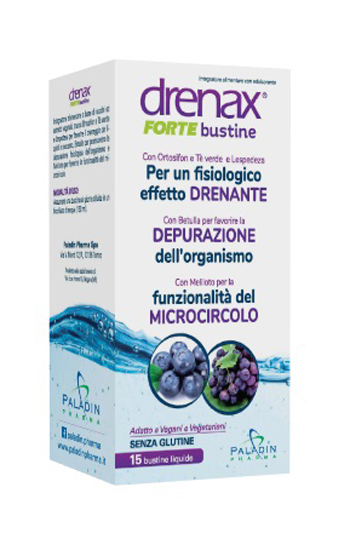 DRENAX FORTE MIRTILLO E UVA 15 BUSTINE - Farmacia-flash.it