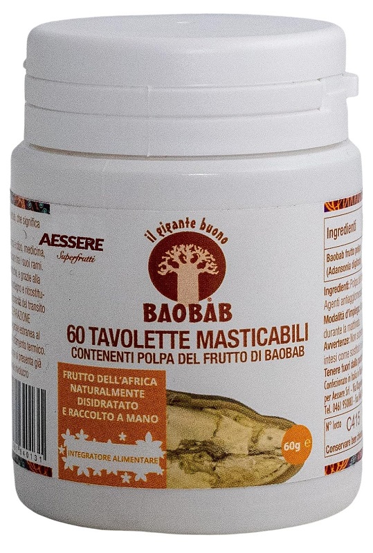BAOBAB AESSERE 60 TAVOLETTE MASTICABILI - Farmacia-flash.it