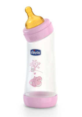 CHICCO BIBERON WELL BEING ANGOLATO IN POLIPROPILENE GIRL DA 250 ML NORMAL LATTICE - Farmacia-flash.it
