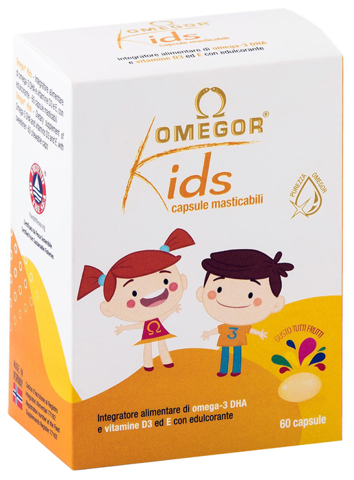 OMEGOR KIDS 60 CAPSULE MASTICABILI - Farmacia-flash.it