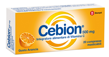 CEBION MASTICABILE ARANCIA VITAMINA C 500 MG 20 COMPRESSE - Farmacia-flash.it