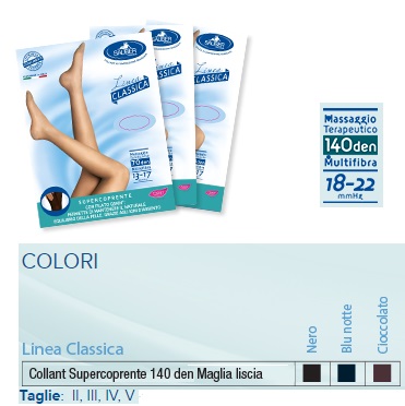 SAUBER COLLANT 140 DENARI SUPER COPRENTE MAGLIA MICRORETE BLU 3 LINEA CLASSICA - Farmacia-flash.it