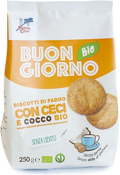 BUONGIORNOBIO BISCOTTI  DI FARRO CECI & COCCO SENZA LIEVITO - Farmacia-flash.it