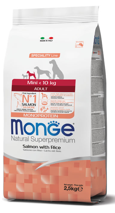 MONGE MINI ADULT SALMONE & RISO 7500 G - Farmacia-flash.it