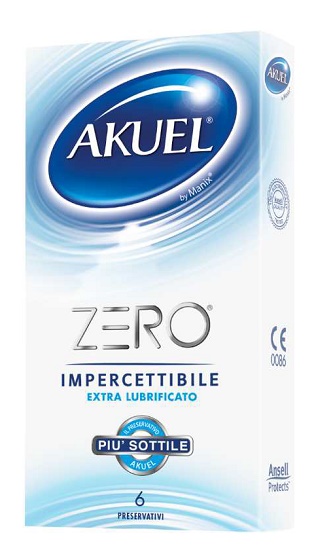 PROFILATTICO AKUEL ZERO EXTRALUBRIFICATO BOX DA 6 PEZZI - Farmacia-flash.it