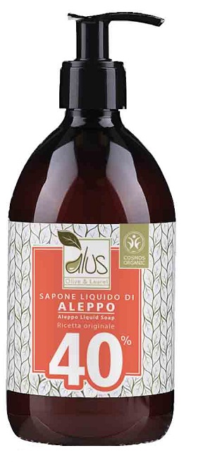 ALUS OLIVE & LAUREL SAPONE LIQUIDO DI ALEPPO 40% 500 ML - Farmacia-flash.it
