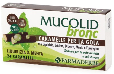 MUCOLID BRONC MENTA LIQUIRIZIA CARAMELLE 70 G - Farmacia-flash.it