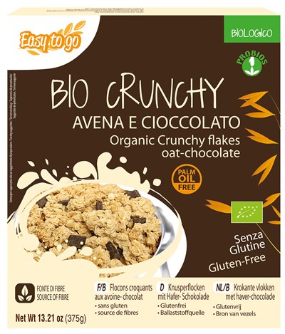 EASY TO GO BIO CRUNCHY AVENA E CIOCCOLATO 375 G - Farmacia-flash.it
