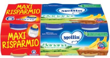 MELLIN OMOGENEIZZATO BANANA 6 X 100 G - Farmacia-flash.it