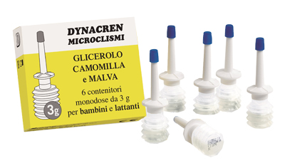 DYNACREN MICROCLISMI CAMOMILLA E MALVA 6 PEZZI DA 3 G PER BAMBINI E LATTANTI - Farmacia-flash.it