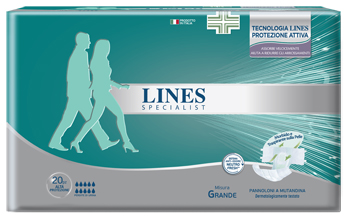 PANNOLONE A MUTANDA LINES SPECIALIST ALTAPROTEZIONE MG 20 PEZZI - Farmacia-flash.it