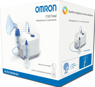 NEBULIZZATORE A PISTONE OMRON C102 TOTAL - Farmacia-flash.it