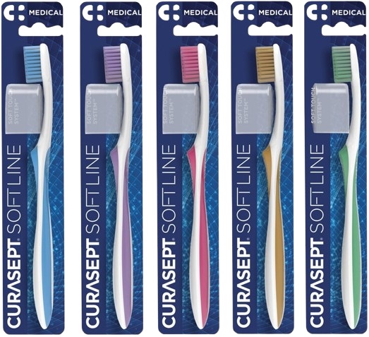 CURASEPT SPAZZOLINO SOFT MEDICAL COLORE AZZURRO - Farmacia-flash.it