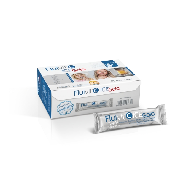 FLUIVIT C ICE GOLA 12 STICKPACK 12 ML - Farmacia-flash.it