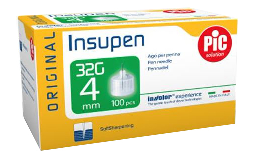 AGO PER PENNA PIC INSUPEN ORGINAL GAUGE 32,5X4 MM 100 PEZZI - Farmacia-flash.it