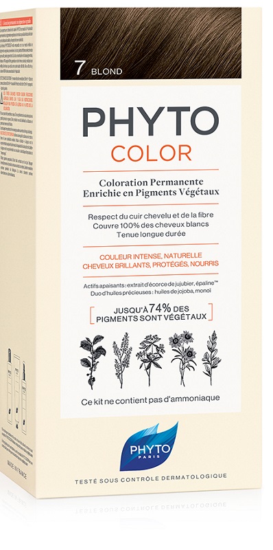 PHYTOCOLOR 7 BIONDO 1 LATTE + 1 CREMA + 1 MASCHERA + 1 PAIO DI GUANTI - Farmacia-flash.it