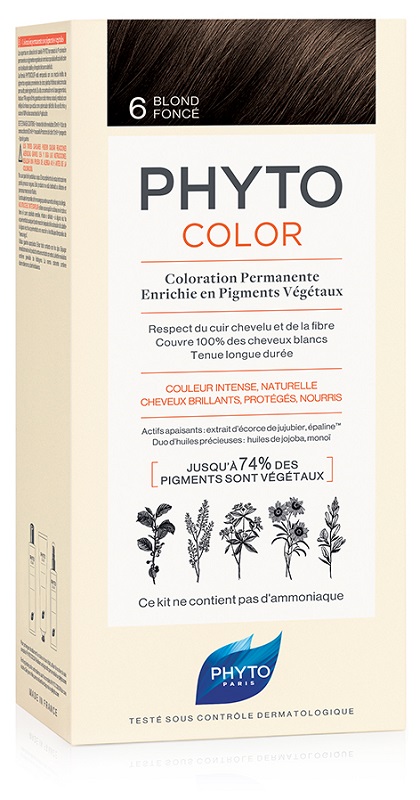PHYTOCOLOR 6 BIONDO SCURO 1 LATTE+ 1 CREMA + 1 MASCHERA + 1 PAIO DI GUANTI - Farmacia-flash.it