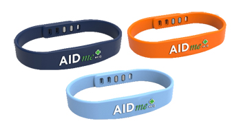 AIDME BRACCIALE SALVAVITA BLU CON SISTEMA NFC - Farmacia-flash.it