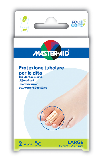 TUBO IN GEL MASTER-AID ELASTICIZZATO L 7,5 CM 2 PEZZI - Farmacia-flash.it