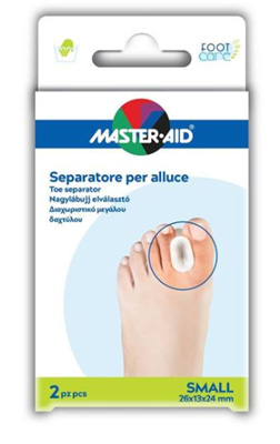 SEPARATORE DITA IN GEL MASTER-AID PER ALLUCE S 2 PEZZI - Farmacia-flash.it