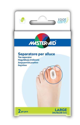SEPARATORE DITA IN GEL MASTER-AID PER ALLUCE L 2 PEZZI - Farmacia-flash.it