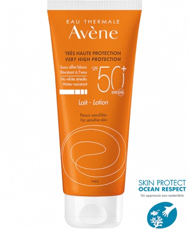 EAU THERMALE AVENE SOLARE LATTE SPF50+ 100 ML NUOVA FORMULA - Farmacia-flash.it