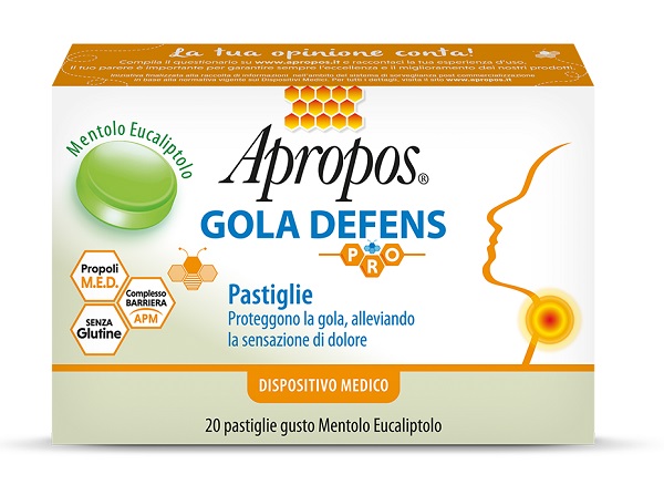 APROPOS GOLA DEFENS PRO 20 PASTIGLIE MENTOLO EUCALIPTO - Farmacia-flash.it