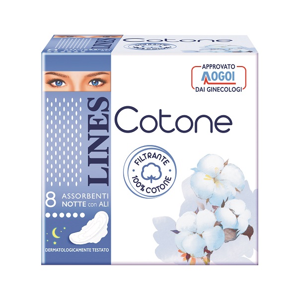 LINES COTONE ULTRA NOTTE 8 PEZZI - Farmacia-flash.it