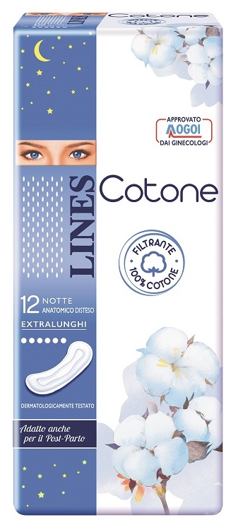 LINES COTONE NON ULTRA NOTTE DISTESI 12 PEZZI - Farmacia-flash.it