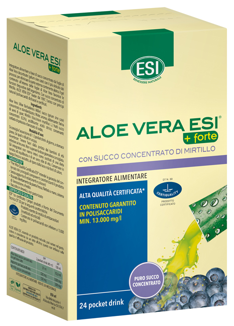 ESI ALOE VERA SUCCO + FORTE MIRTILLO 24 POCKET DRINK - Farmacia-flash.it