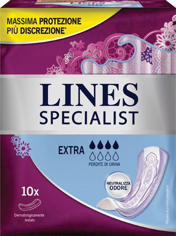 LINES SPECIALIST PANNOLONE EXTRA FARMA 10 PEZZI - Farmacia-flash.it