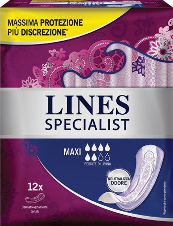 LINES SPECIALIST PANNOLONE MAXI FARMA 12 PEZZI - Farmacia-flash.it