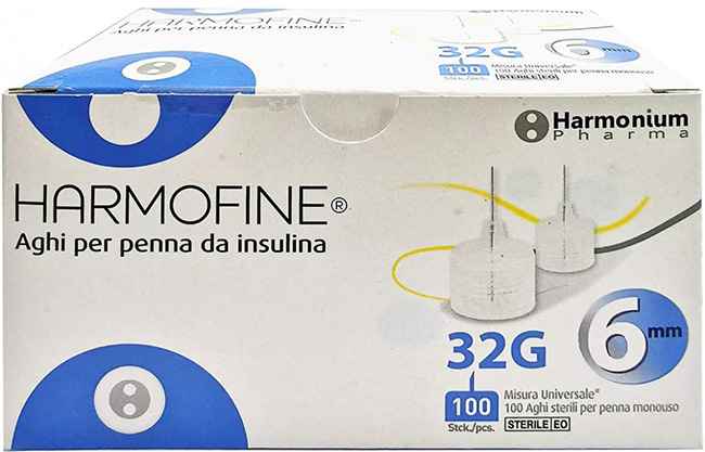 AGO HARMOFINE PENNA DA INSULINA GAUGE 32 6MM 100 PEZZI - Farmacia-flash.it