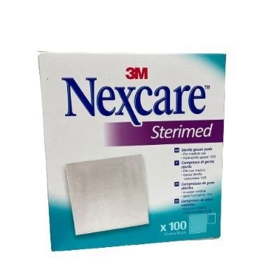 GARZA COMPRESSA NEXCARE STERIMED IN COTONE 20 FILI 18X40CM MULTILINGUAL 12 PEZZI - Farmacia-flash.it