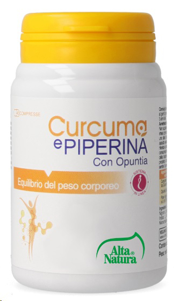 CURCUMA E PIPERINA CON OPUNTIA 45 COMPRESSE 900MG - Farmacia-flash.it