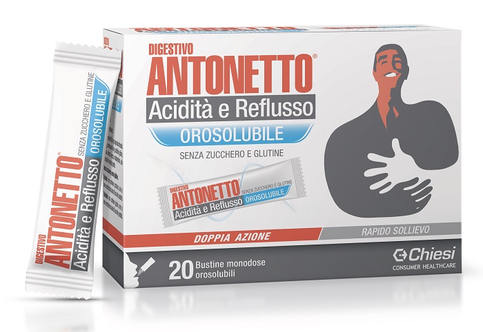 DIGESTIVO ANTONETTO ACIDITA' E REFLUSSO OROSOLUBILE 20 BUSTINE - Farmacia-flash.it