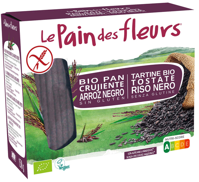 LE PAIN DES FLEURS TARTINE TOSTATE AL RISO NERO BIOLOGICHE 150 G - Farmacia-flash.it