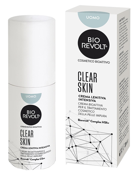 BIOREVOLT RX CLEAR SKIN UOMO CREMA LENITIVA INTENSIVA BIOATTIVA PER PELLE IMPURA 30 ML - Farmacia-flash.it