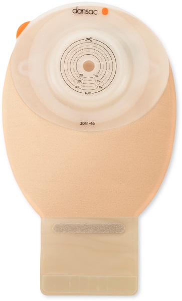 DANSAC NOVALIFE TRE 1 SACCA APERTA OPACA CONVEX MIDI PER ILEOSTOMIA CON FINESTRA RITAGLIABILE 15-37 MM 350 ML 10 PEZZI - Farmacia-flash.it