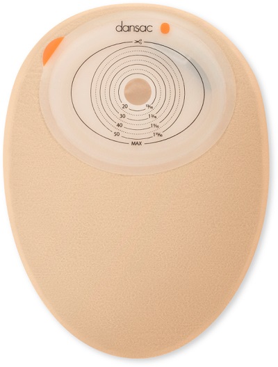 DANSAC NOVALIFE TRE 1 SACCA CHIUSA OPACA PIANA MAXI PER COLOSTOMIA CON FINESTRA RITAGLIABILE 15-55X70 MM 620 ML 30 PEZZI - Farmacia-flash.it