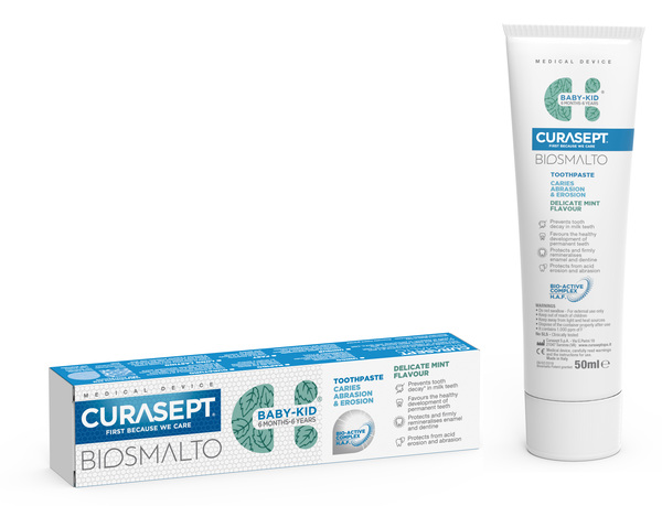 CURASEPT BIOSMALTO DENTIFRICIO BABY KID MENTA 50 ML - Farmacia-flash.it