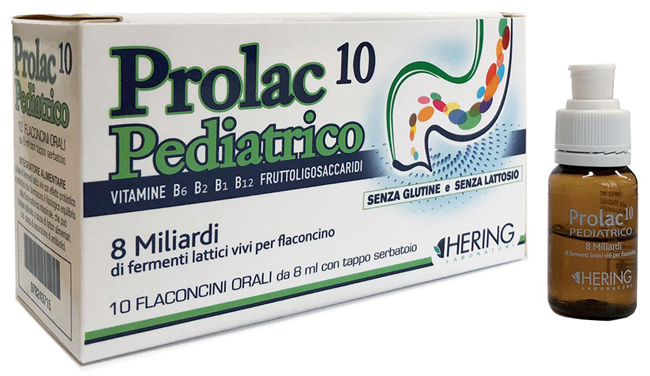 PROLAC10 PEDIATRICO FERMENTI LATTICI 10 FLACONCINI 8 ML - Farmacia-flash.it