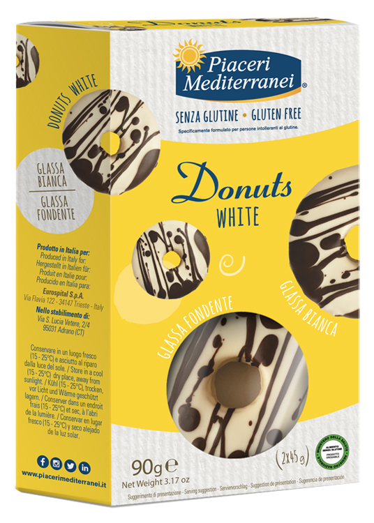 PIACERI MEDITERRANEI DONUTS WHITE 90 G - Farmacia-flash.it
