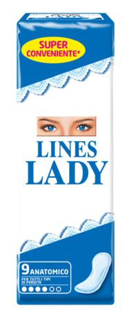 LINES LADY ASSORBENTE ANATOMICO 9 PEZZI - Farmacia-flash.it