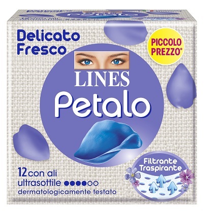 LINES PETALO BLU ASSORBENTE CON ALI 12 PEZZI - Farmacia-flash.it