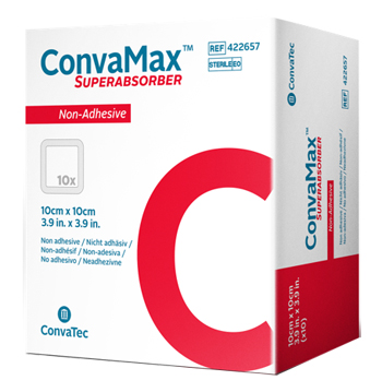 MEDICAZIONE AVANZATA CONVAMAX SUPERABSORBER NON-ADHESIVE 15X15 CM 10 PEZZI - Farmacia-flash.it